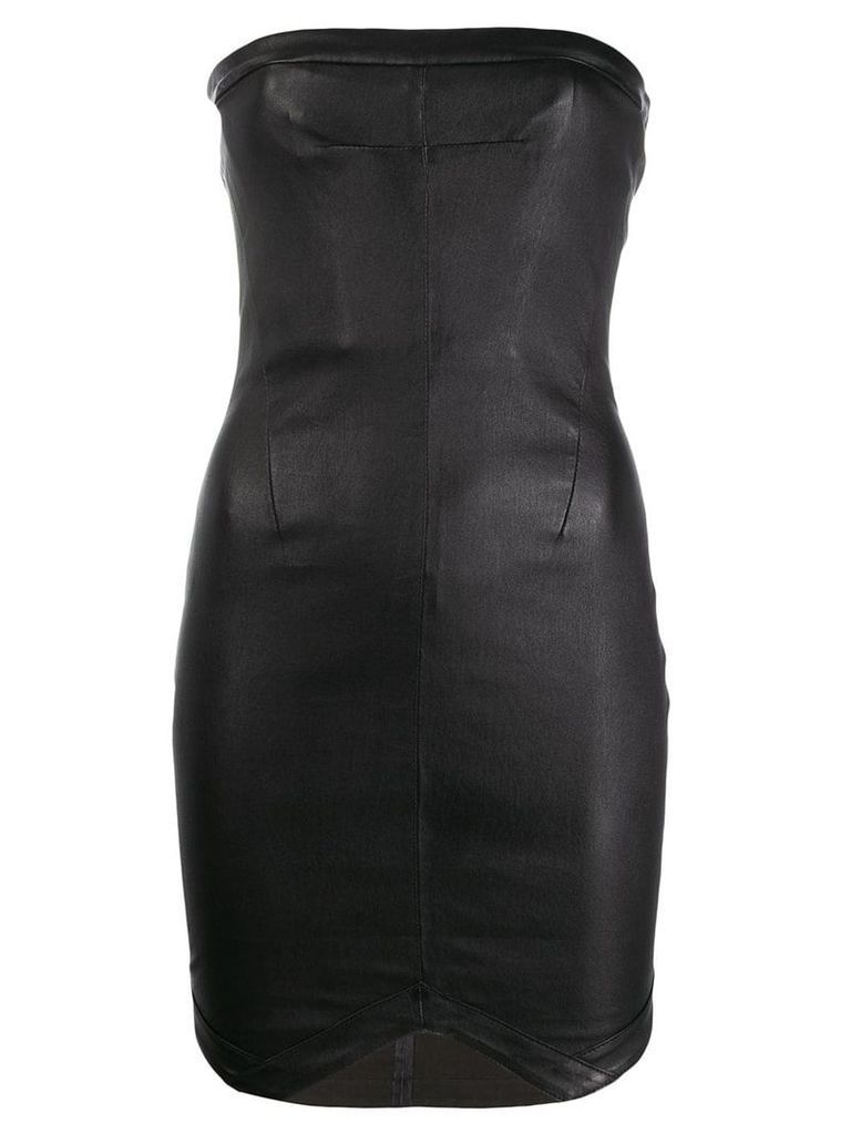 RtA strapless leather dress - Black