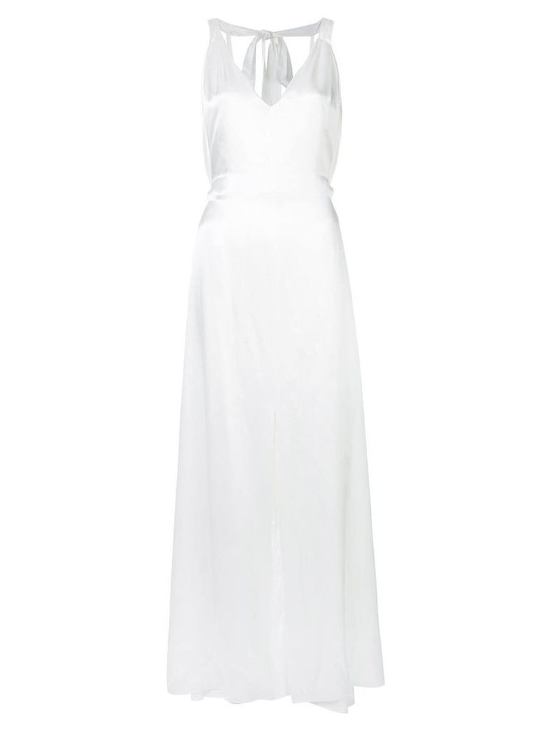 Temperley London v-neck gown - White