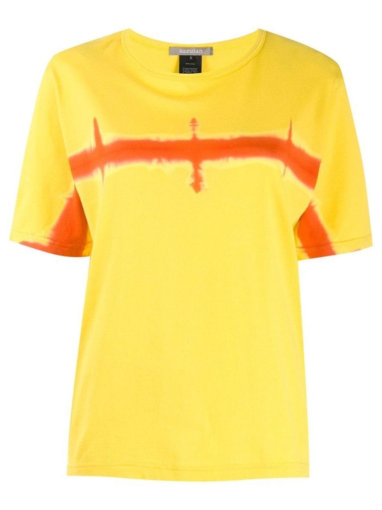 Suzusan horizon print T-shirt - Yellow
