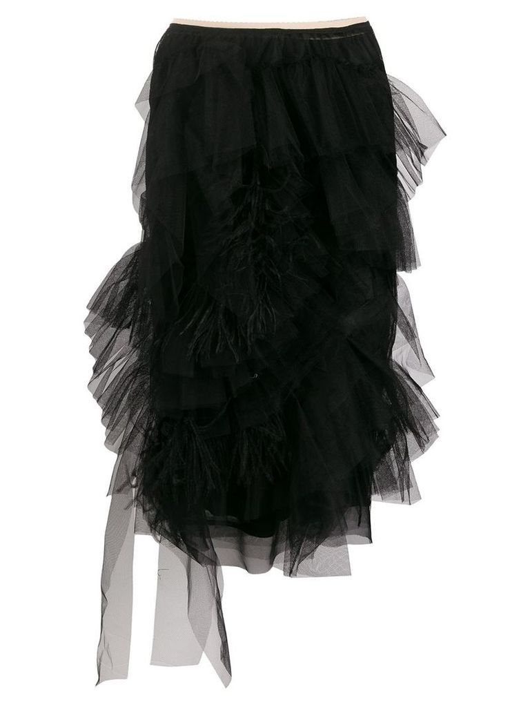 Nº21 ruffle trimming skirt - Black