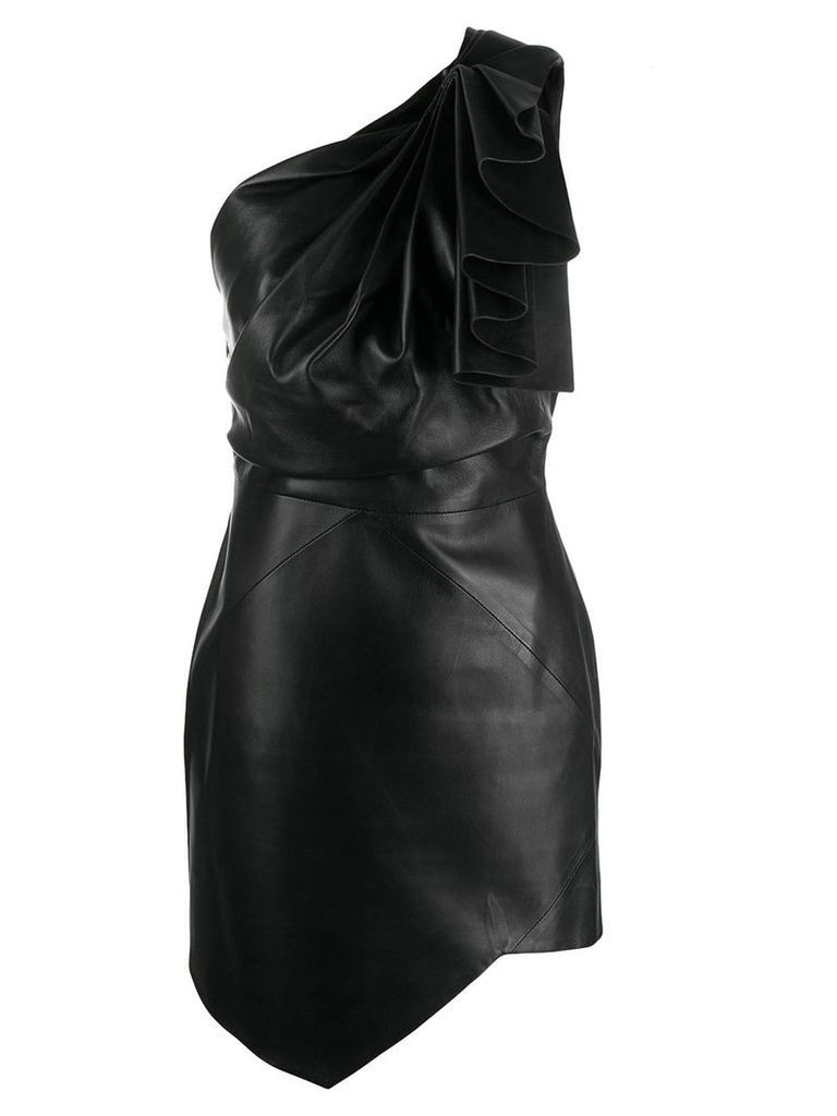 Alexandre Vauthier ruffle trim asymmetric dress - Black