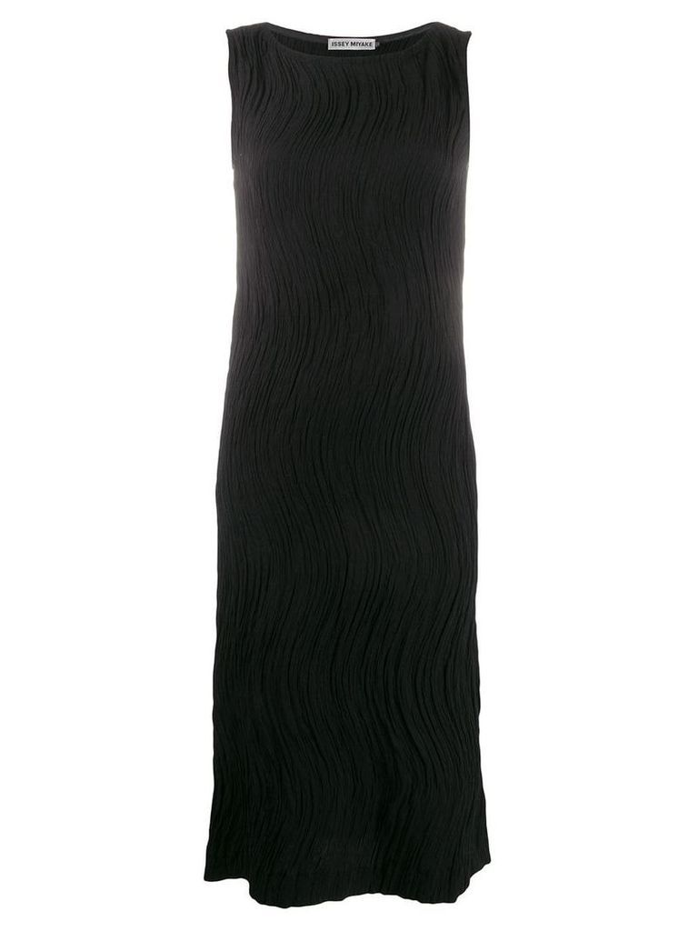 Issey Miyake wave pleat pencil dress - Black