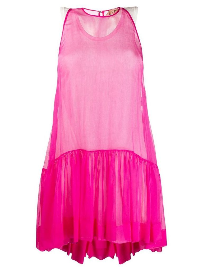 Nº21 flared sleeveless dress - PINK