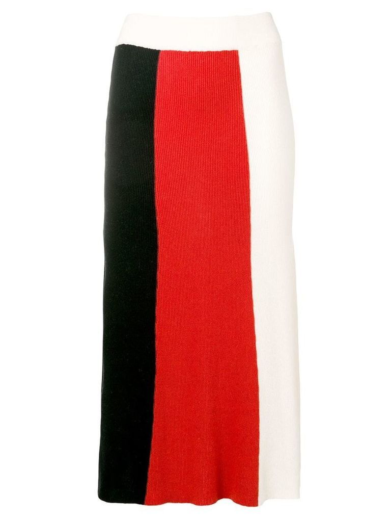 Cashmere In Love colour block knitted skirt - Black