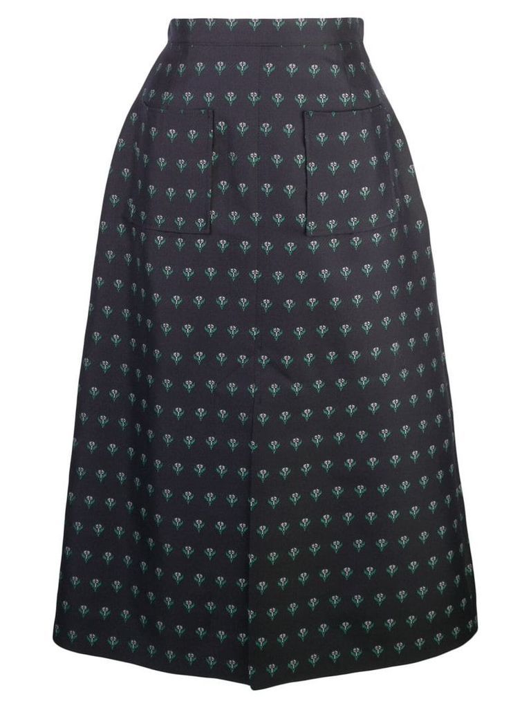 Alexa Chung floral print skirt - Black