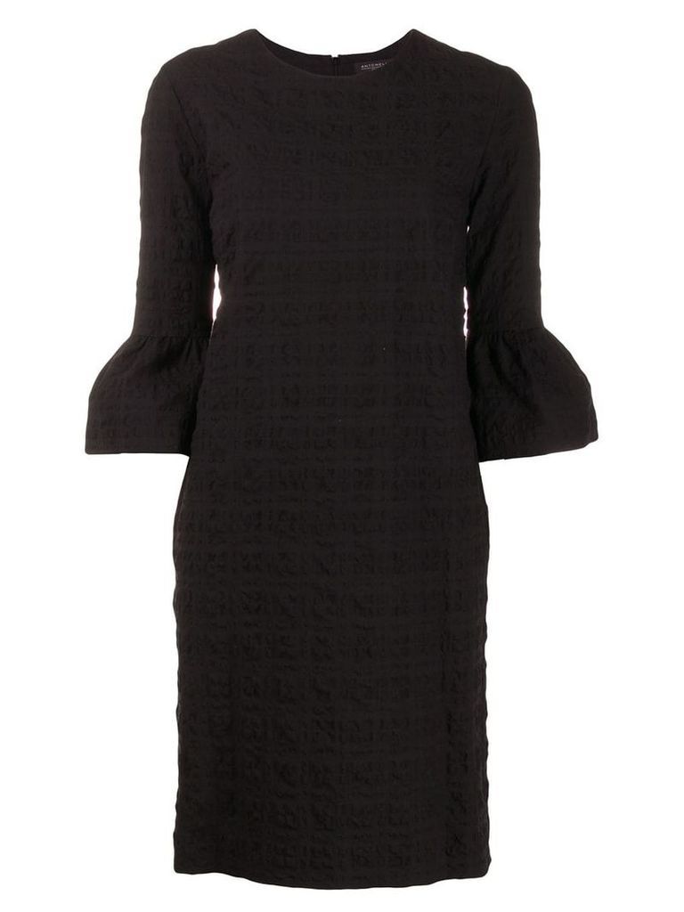 Antonelli textured puff sleeve dress - Black