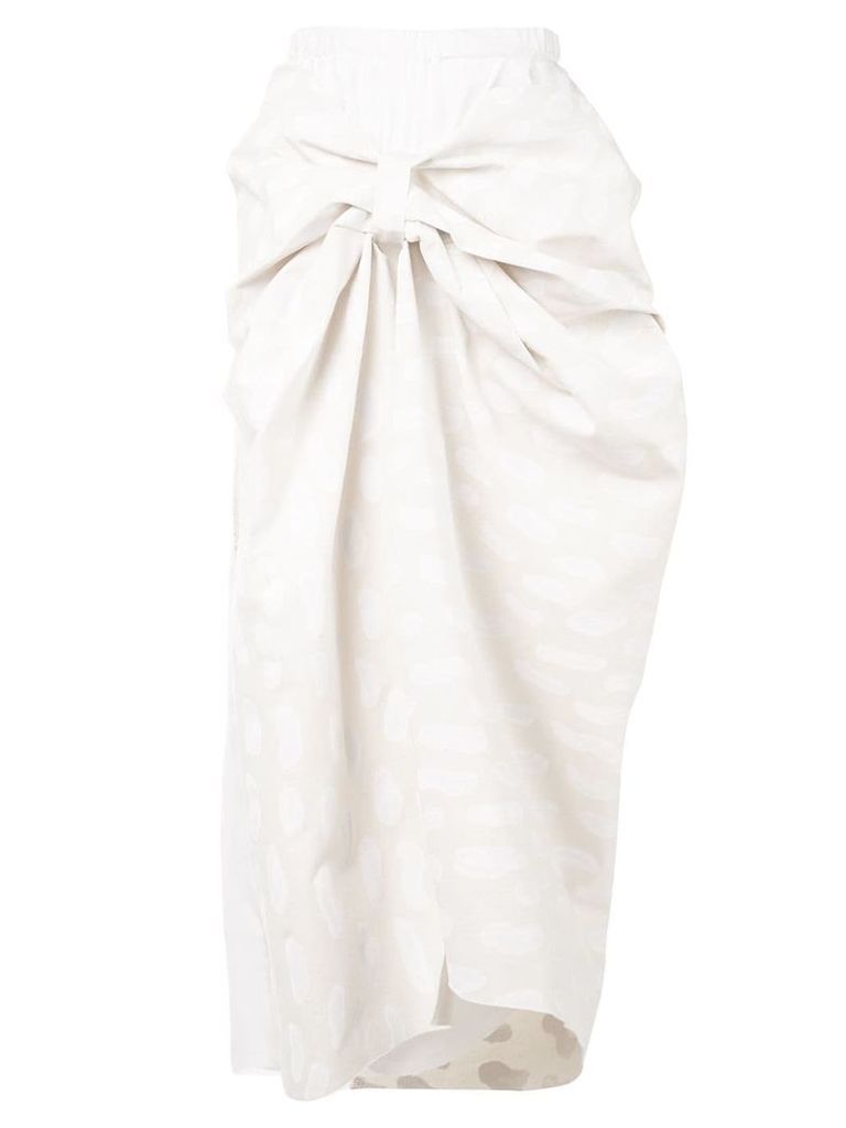 Marni knot detail skirt - White