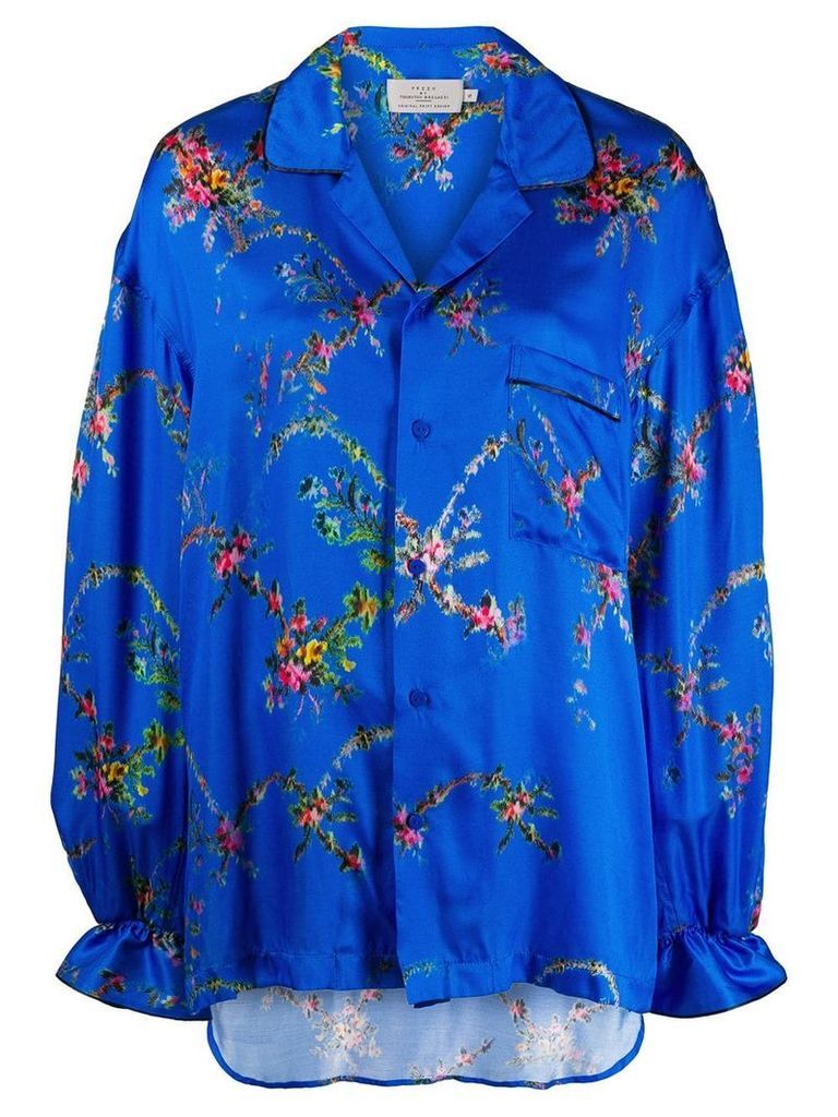 Preen By Thornton Bregazzi floral pyjama shirt - Blue