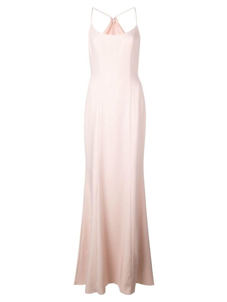 Amsale flared sleeveless gown - PINK