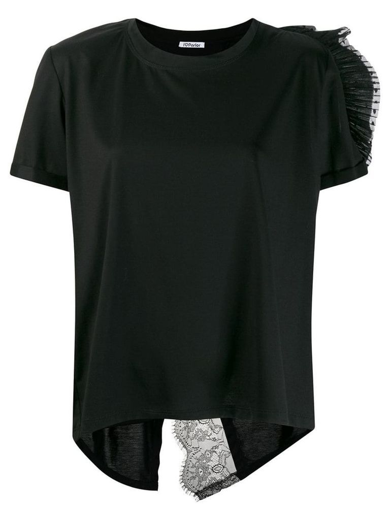 Parlor lace detail T-shirt - Black