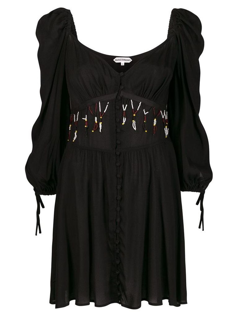 Giacobino bead detail dress - Black