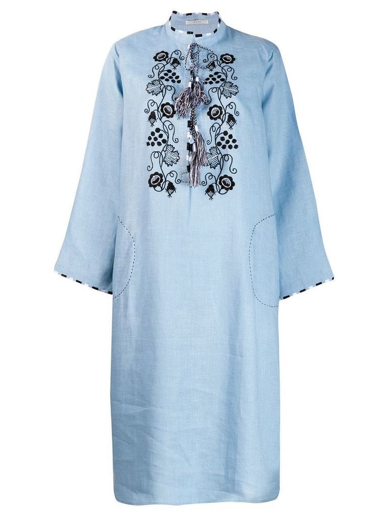 Vita Kin embroidered chest dress - Blue