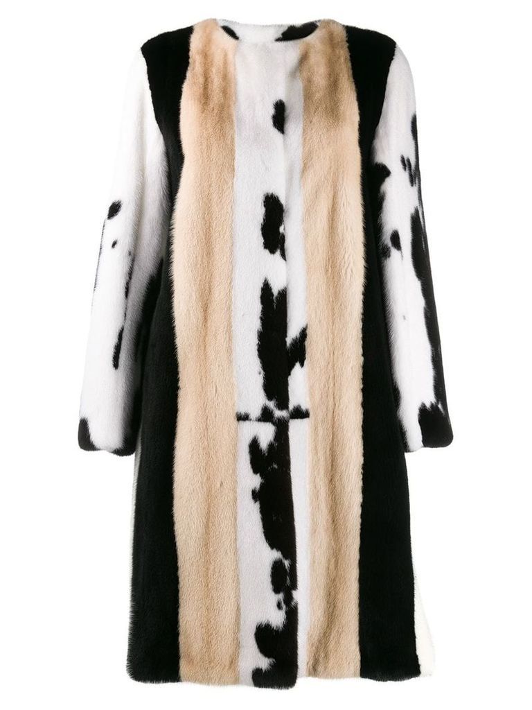 Liska fur midi coat - Black