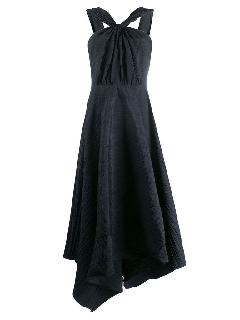 A.W.A.K.E. Mode Andie knot front dress - Black