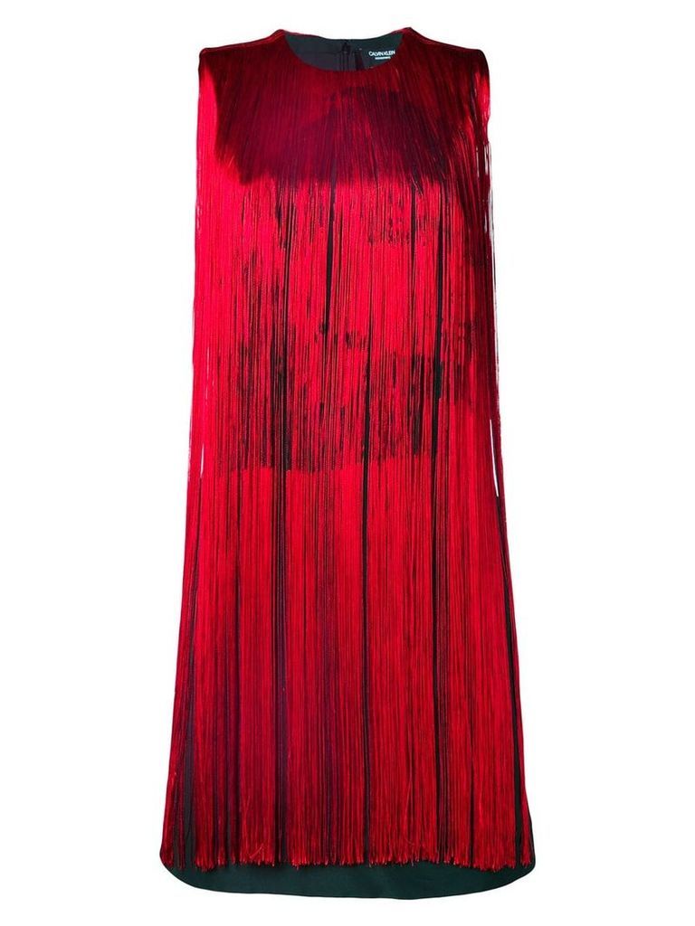 Calvin Klein 205W39nyc fringes flared dress - Black