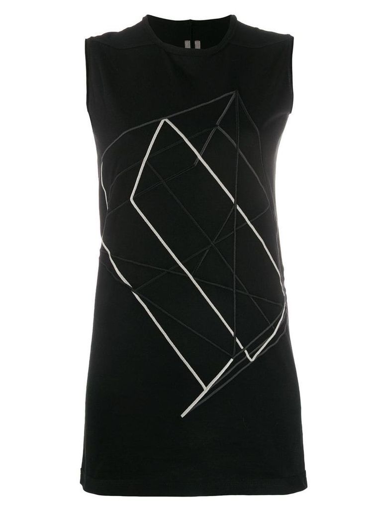 Rick Owens embroidered tank top - Black