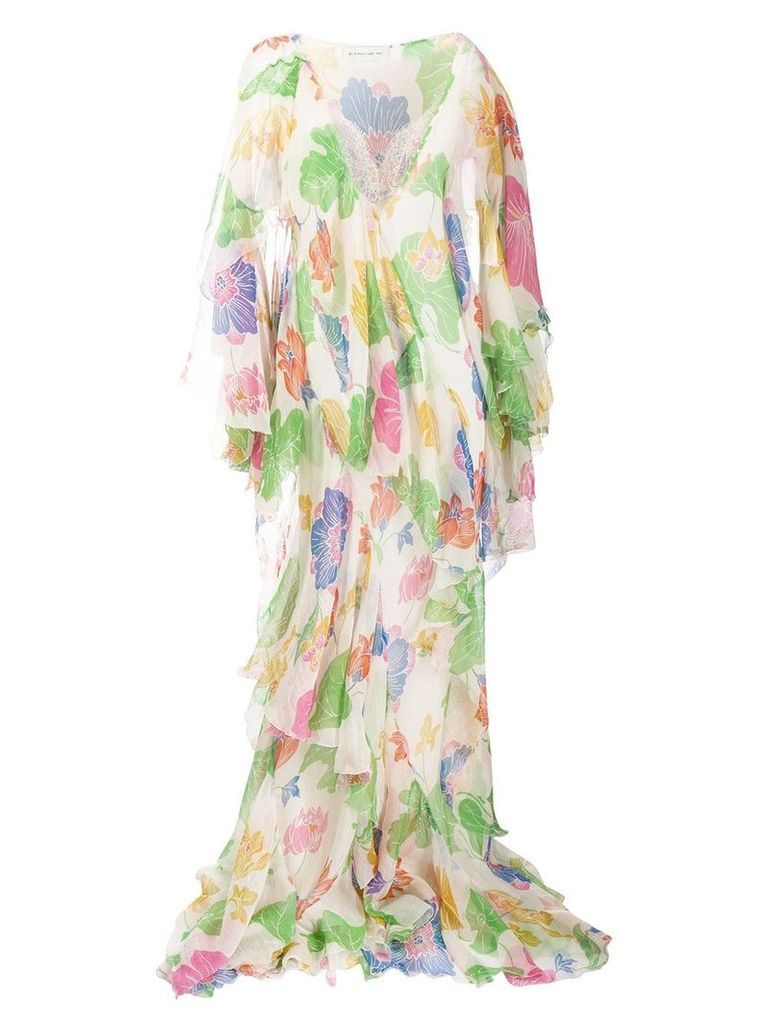 Etro floral draped dress - Neutrals