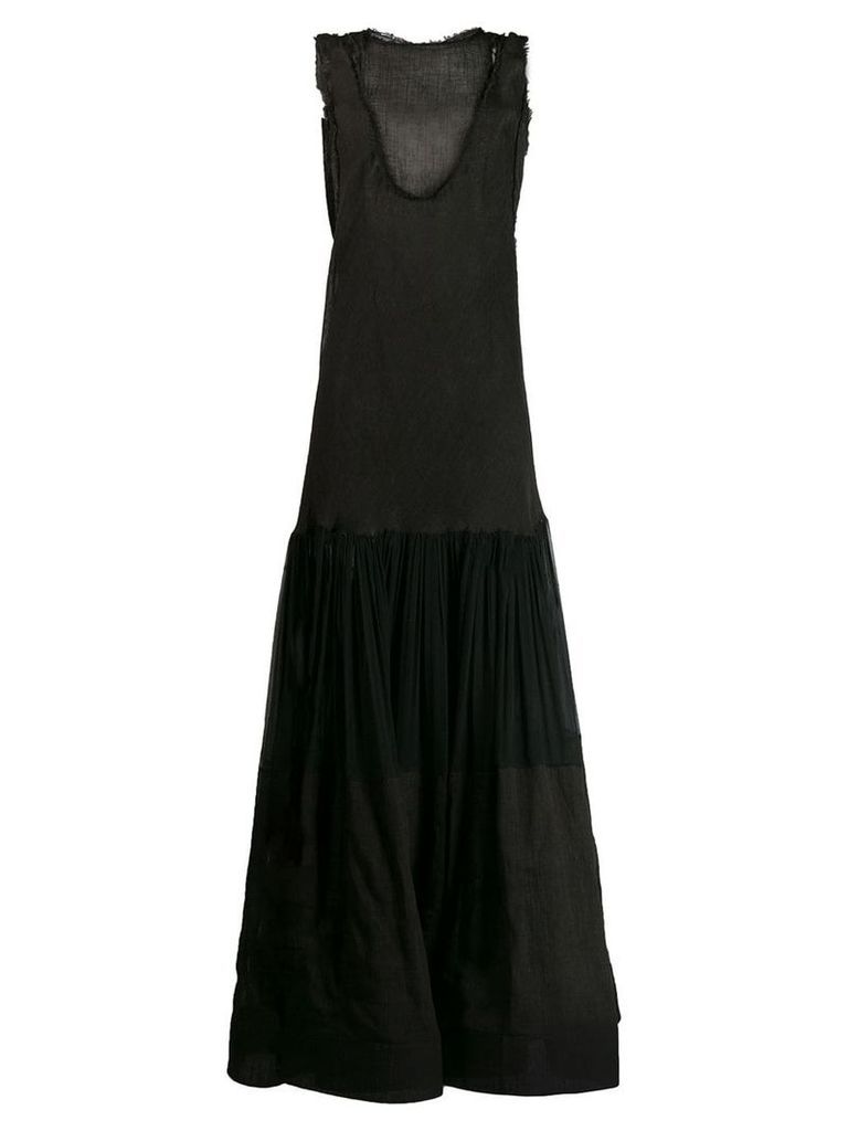 Alberta Ferretti sheer tank dress - Black