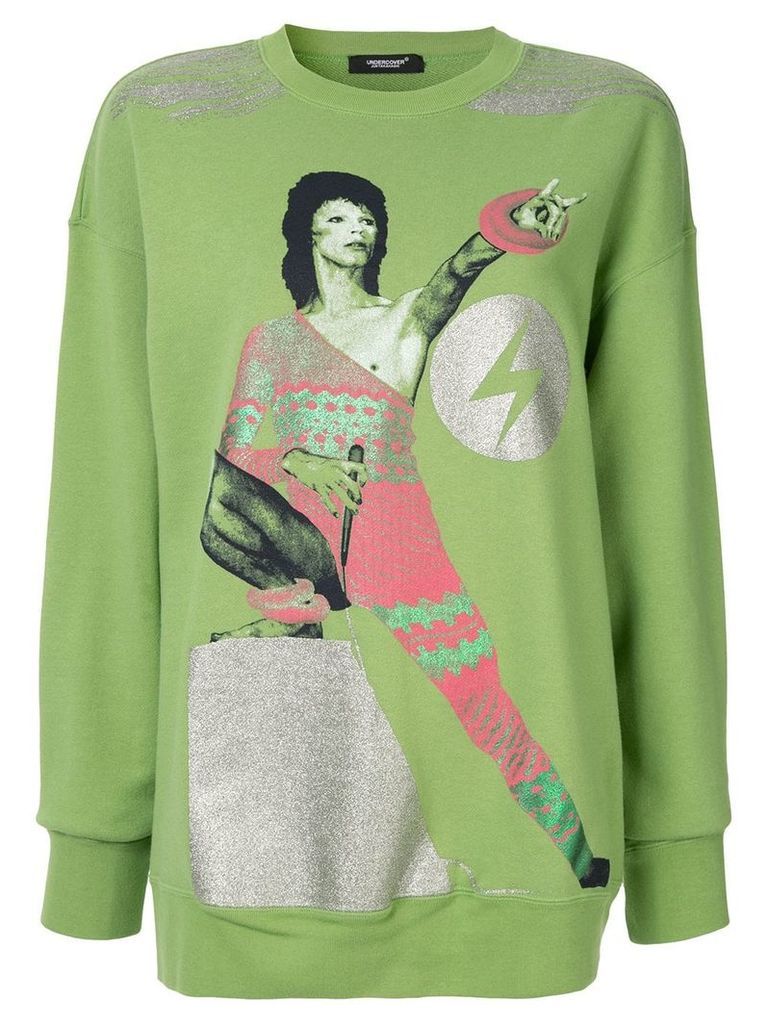 Undercover Bowie print sweatshirt - Green