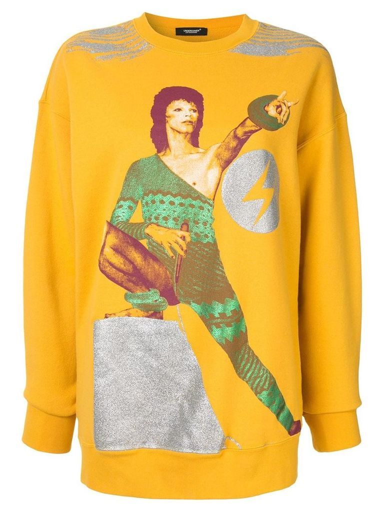 Undercover Bowie print sweatshirt - Yellow