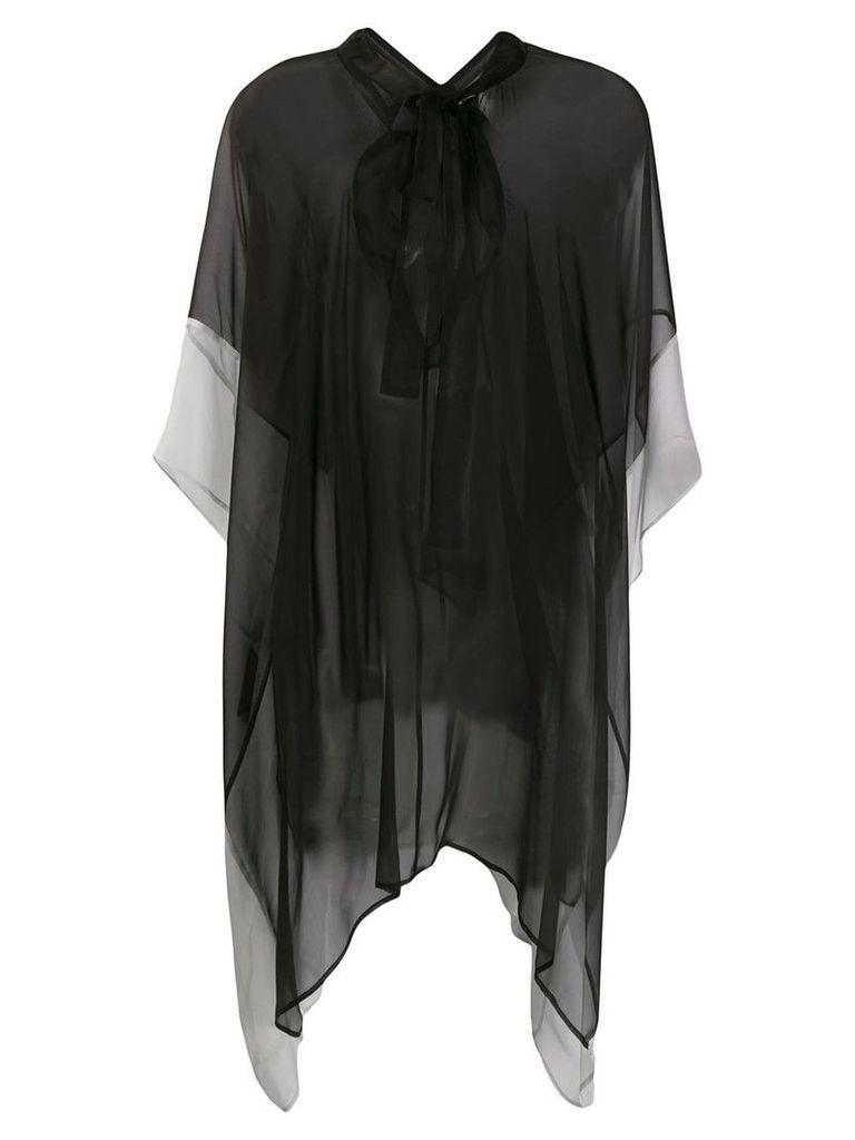Haider Ackermann asymmetric sheer blouse - Black