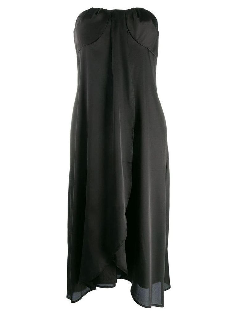 Federica Tosi strapless drape dress - Black