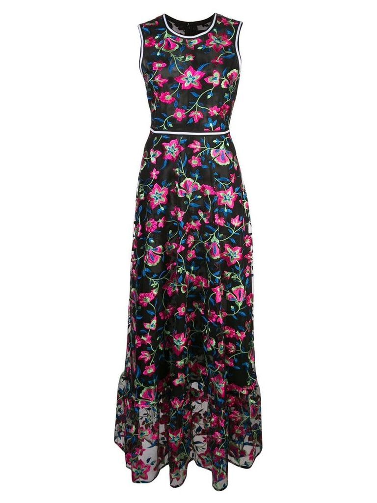 Cynthia Rowley Lorelei embroidered floral dress - Black