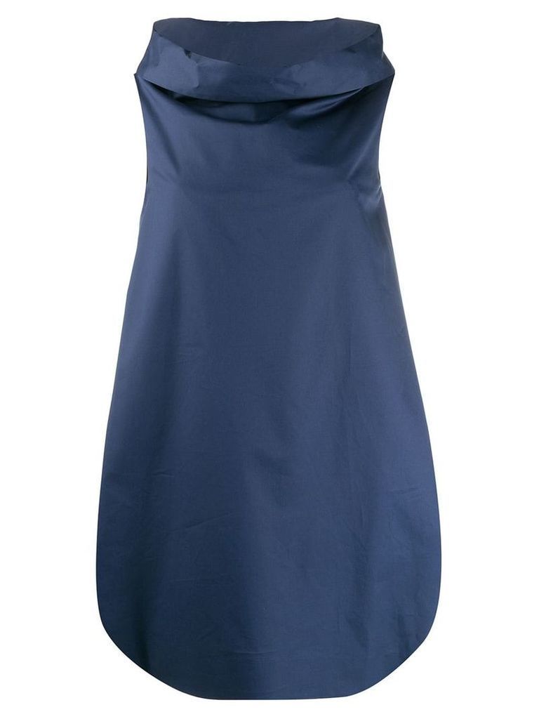 Blanca ballon-styled evening dress - Blue
