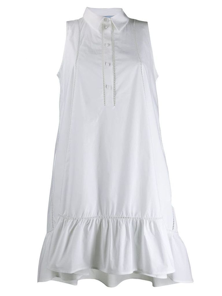 Blumarine high-low shirt dress - White