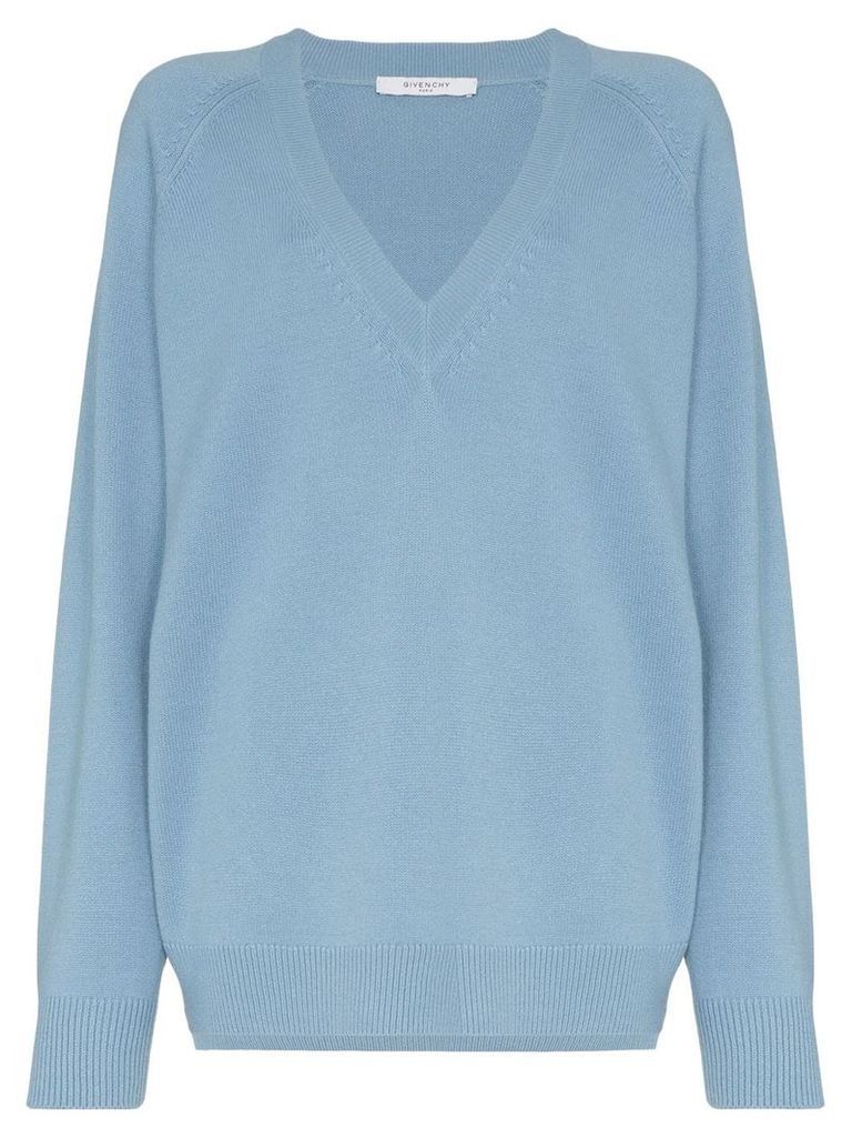 Givenchy V-neck relaxed fit sweater - Blue
