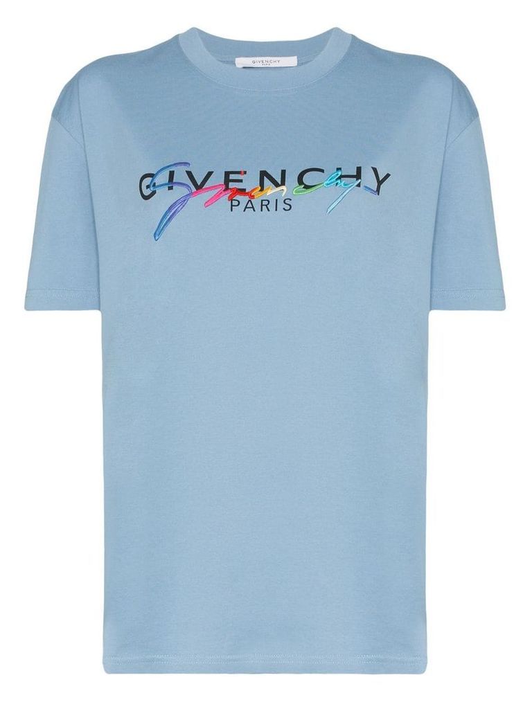 Givenchy logo printed T-shirt - Blue