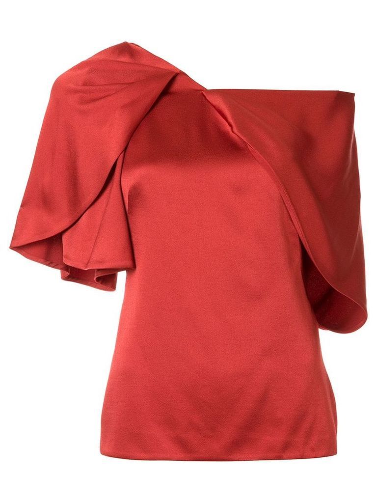 Peter Pilotto asymmetric draped shirt - Red