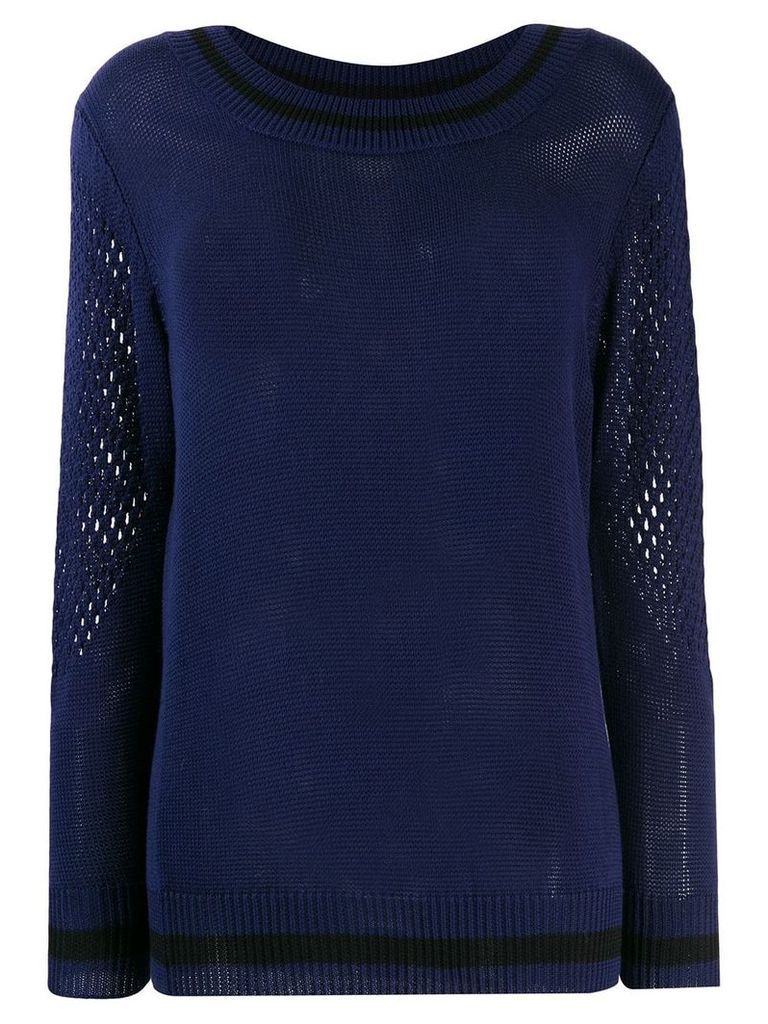 Mr & Mrs Italy mesh detail sweater - Blue