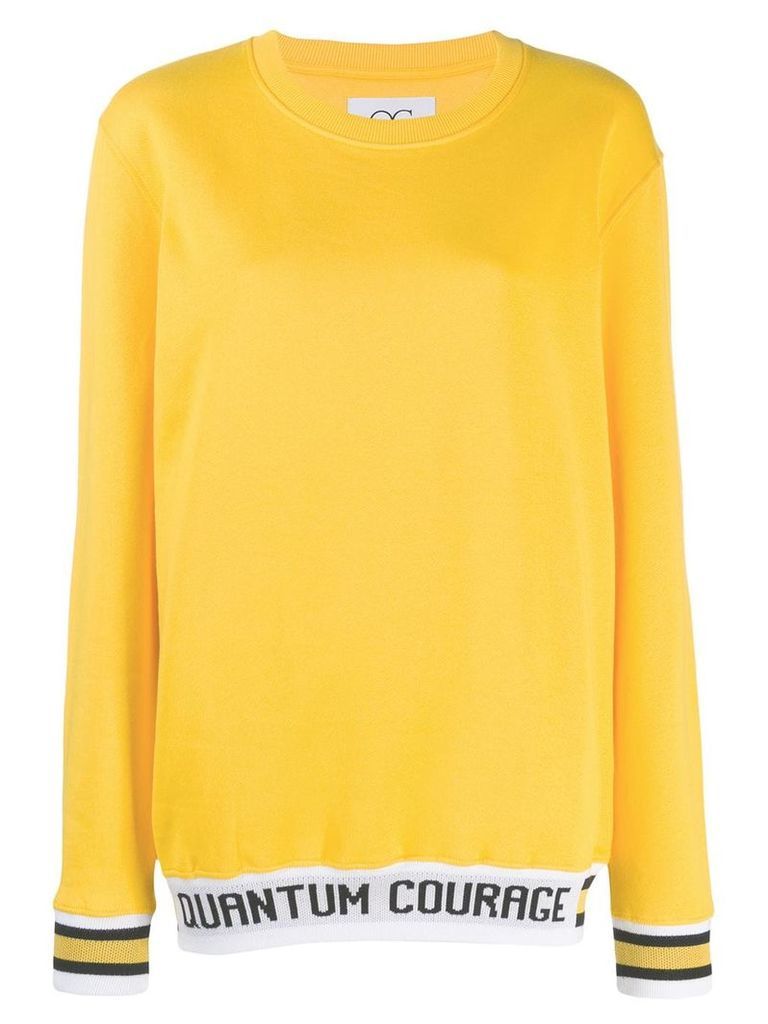 Quantum Courage logo print sweatshirt - Yellow