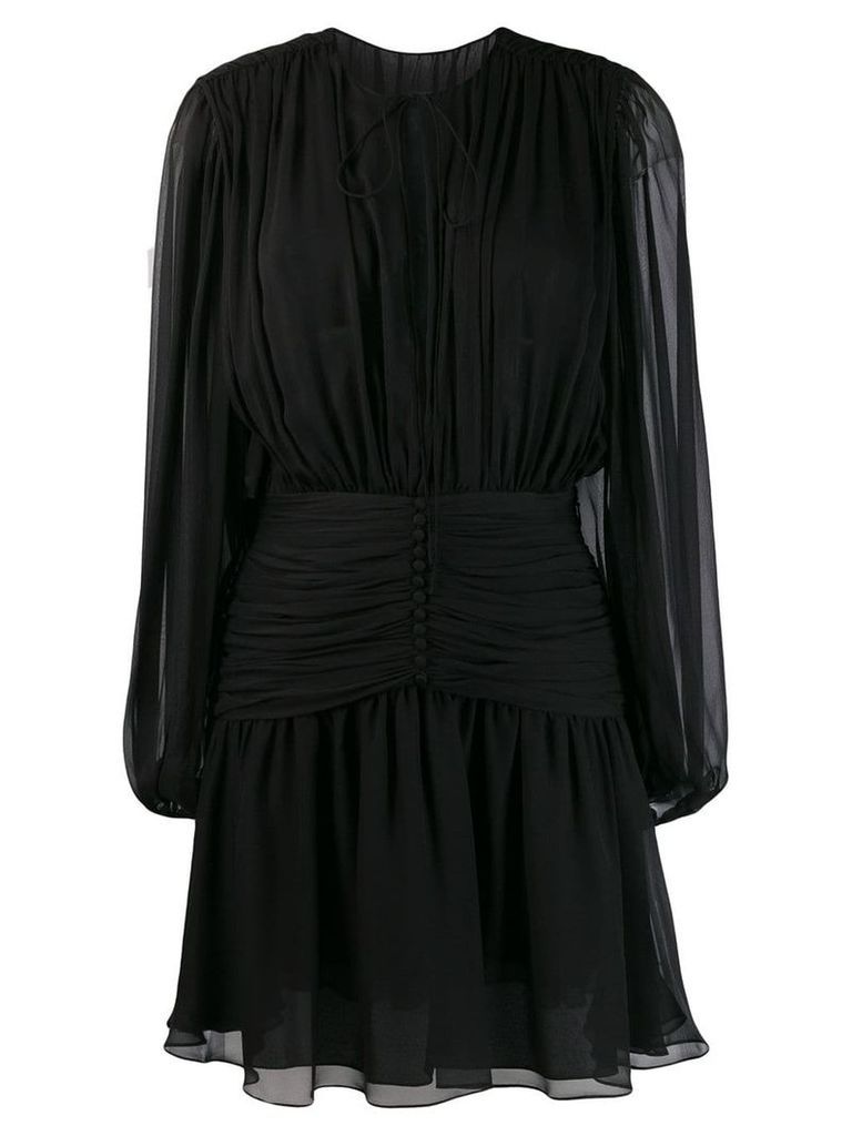 Saint Laurent V-neck mini dress - Black