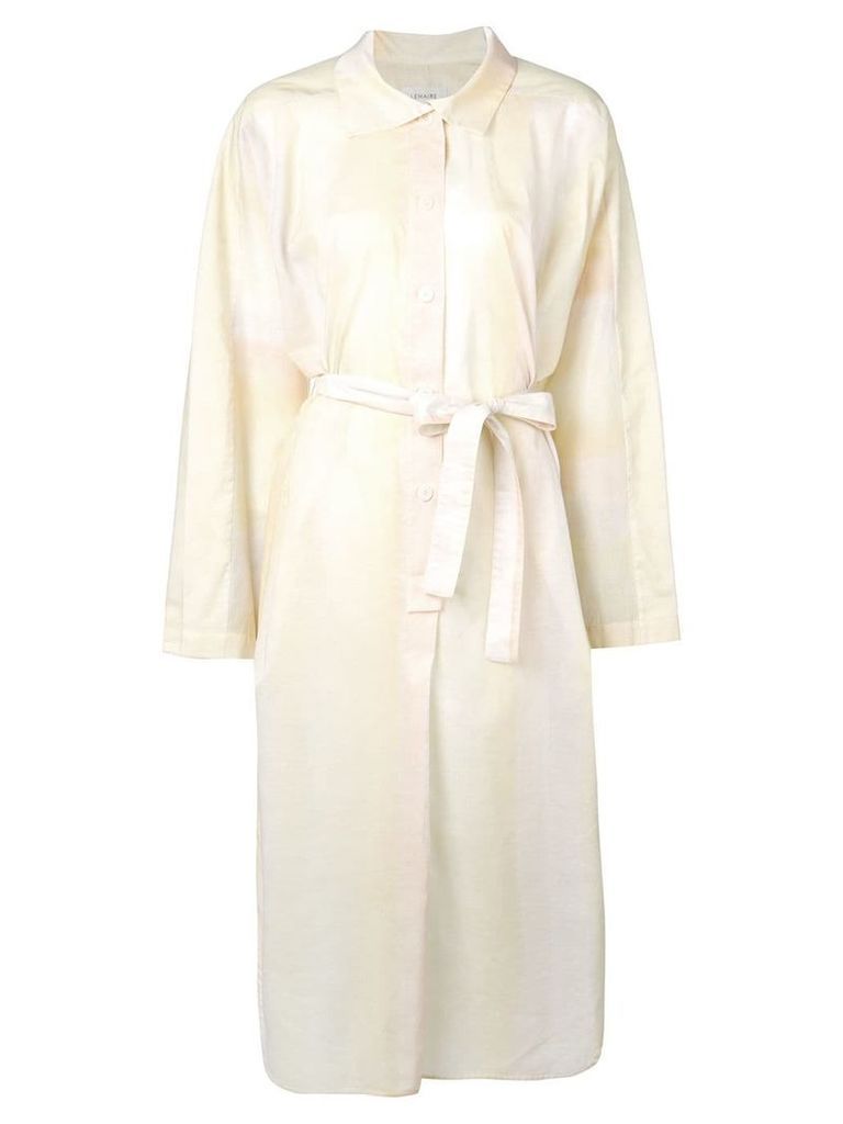 Lemaire belted shirt dress - White