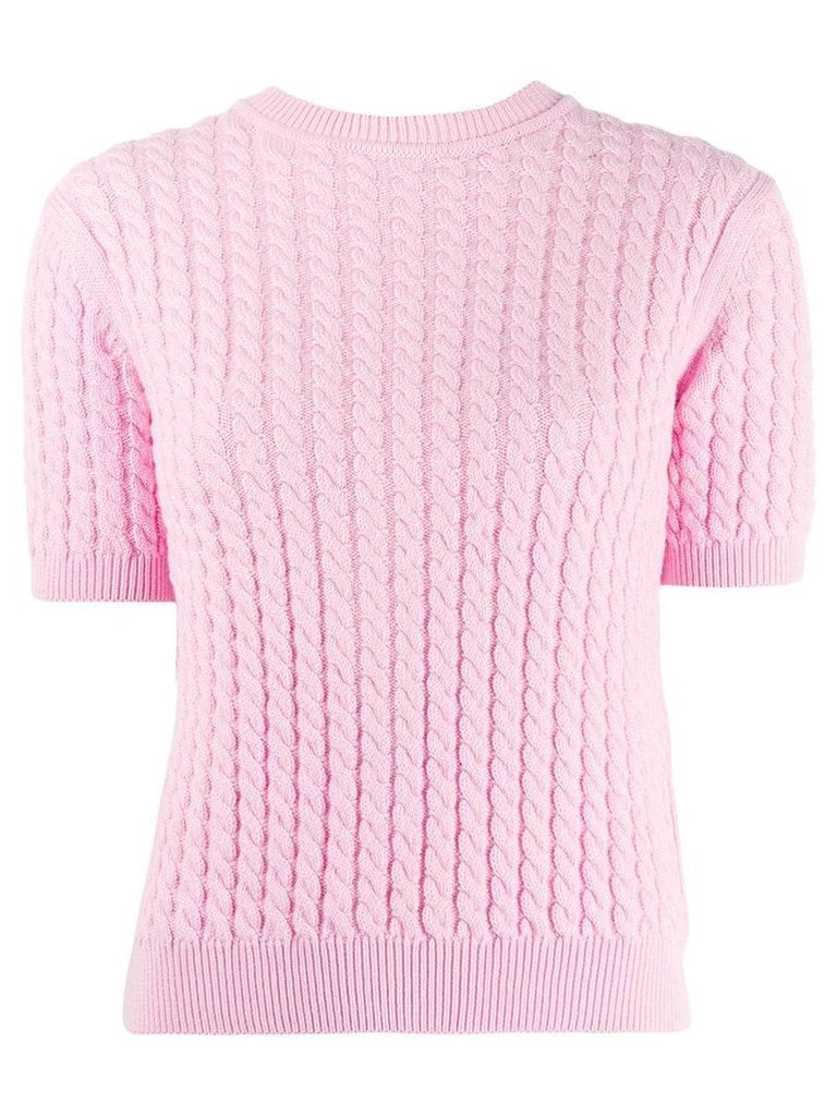 Alessandra Rich braided knit top - PINK