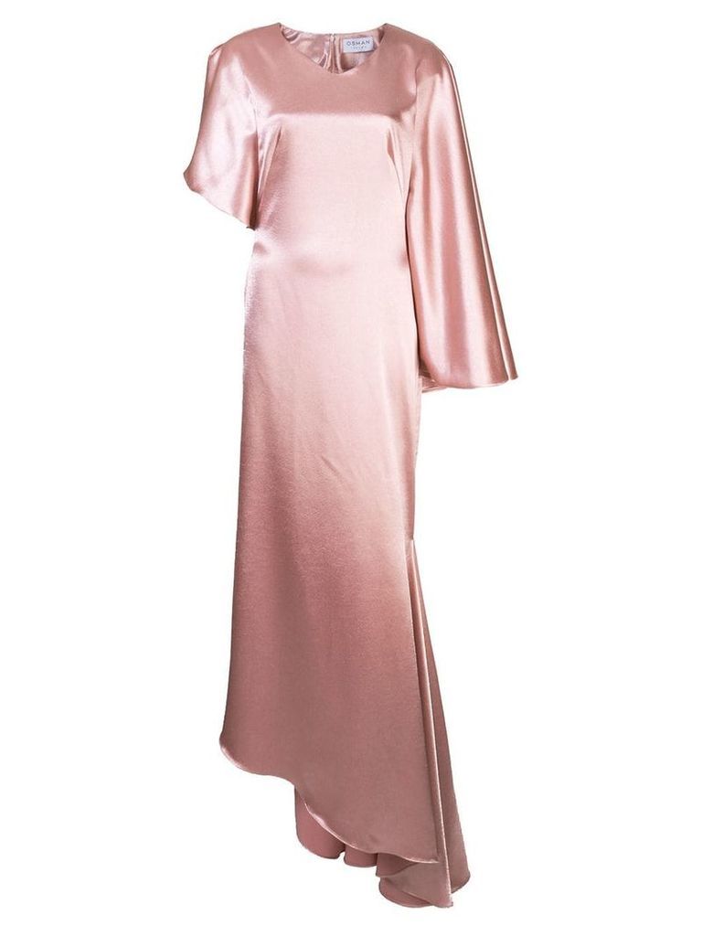 Osman Minellie draped gown - PINK