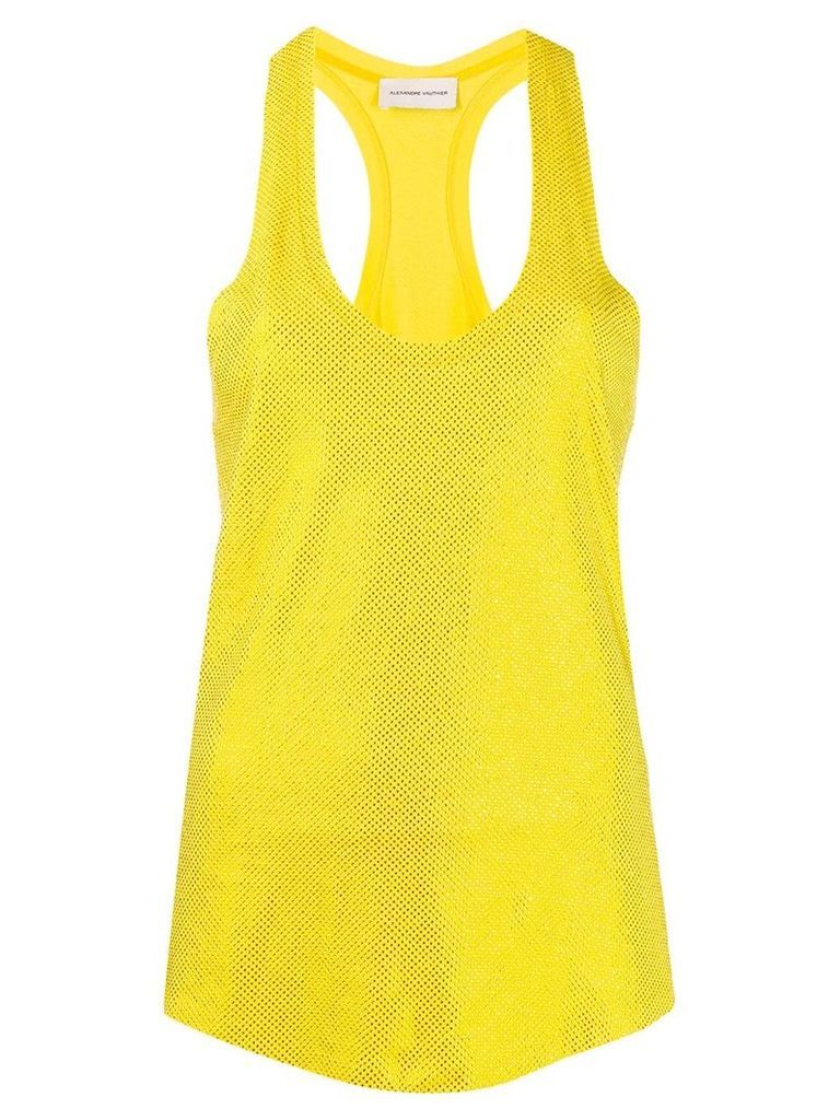 Alexandre Vauthier embellished tank top - Yellow