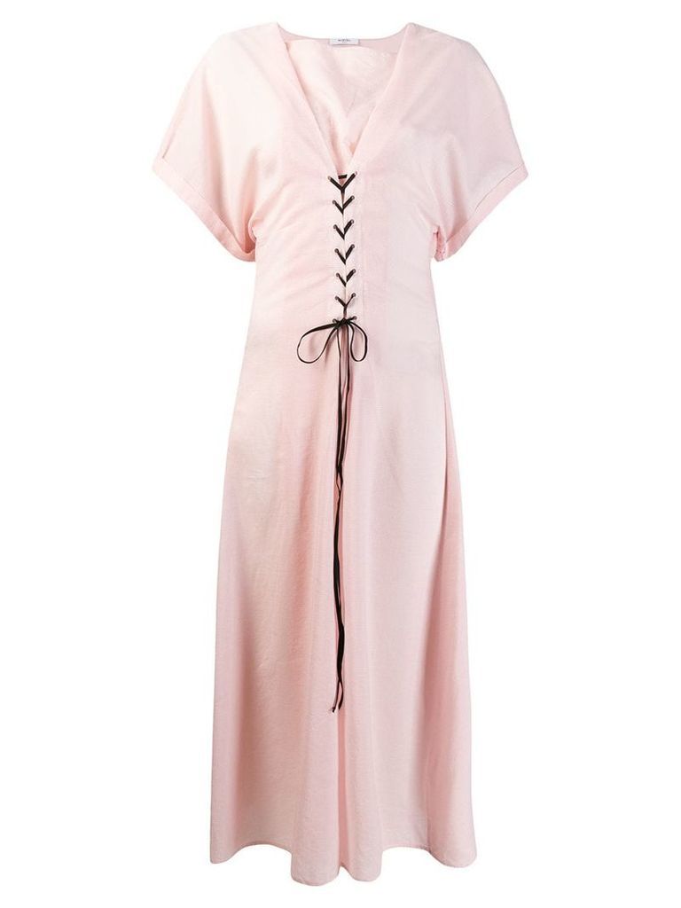 Marysia short-sleeve flared dress - Pink