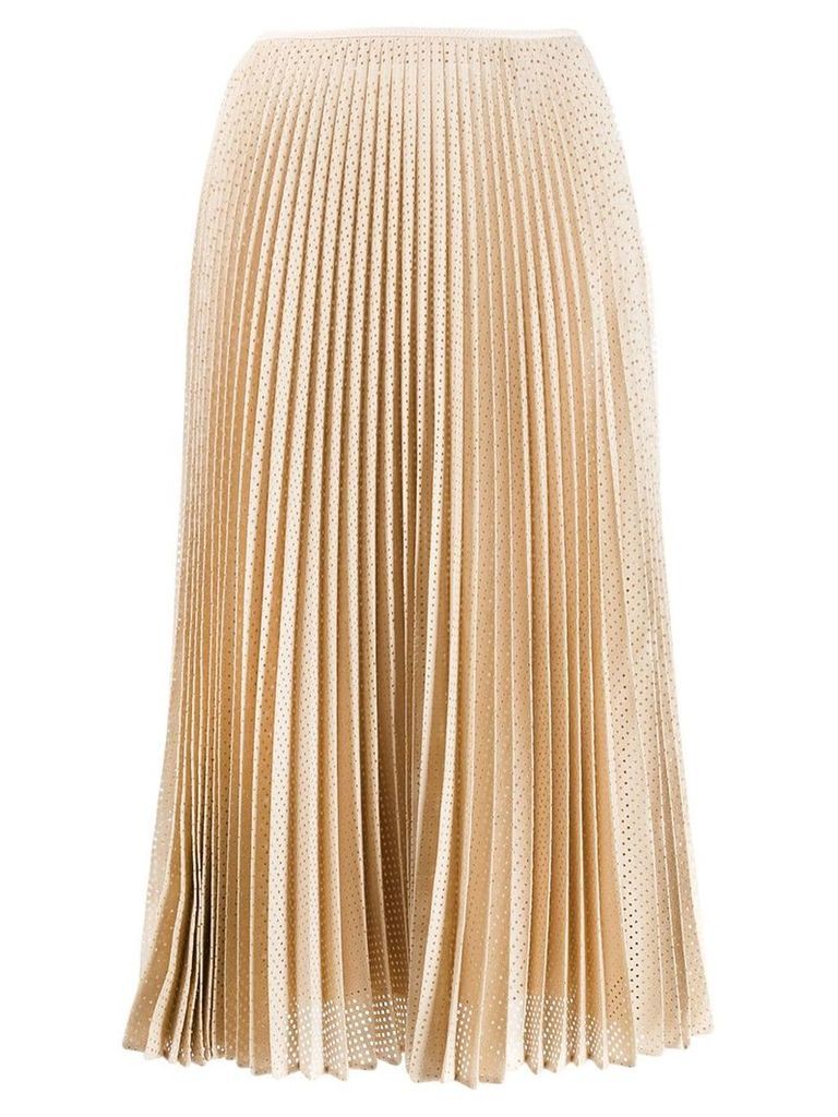 Fendi perforated A-line skirt - NEUTRALS