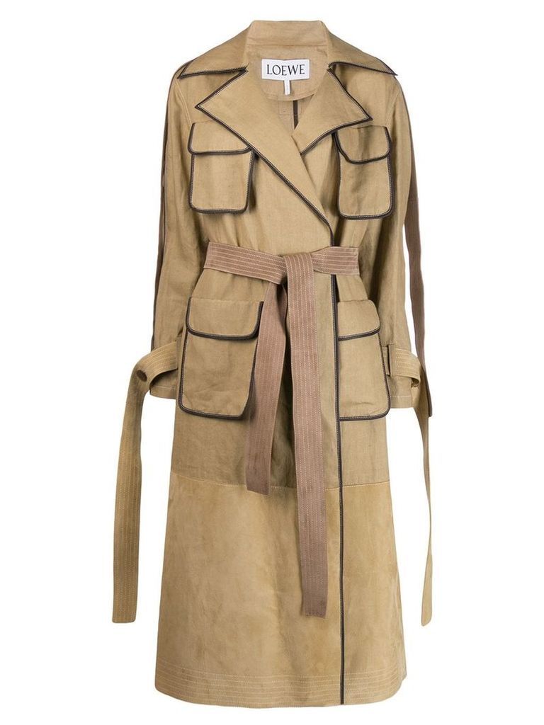 Loewe belted trench coat - Neutrals