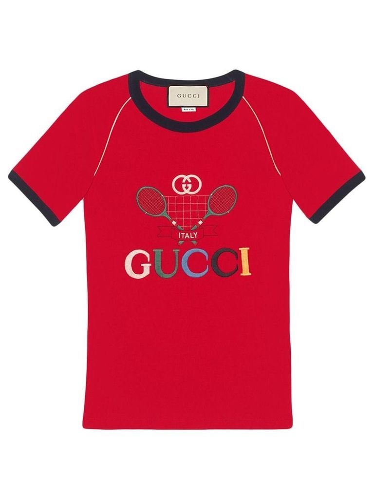 Gucci Gucci Tennis embroidered T-shirt