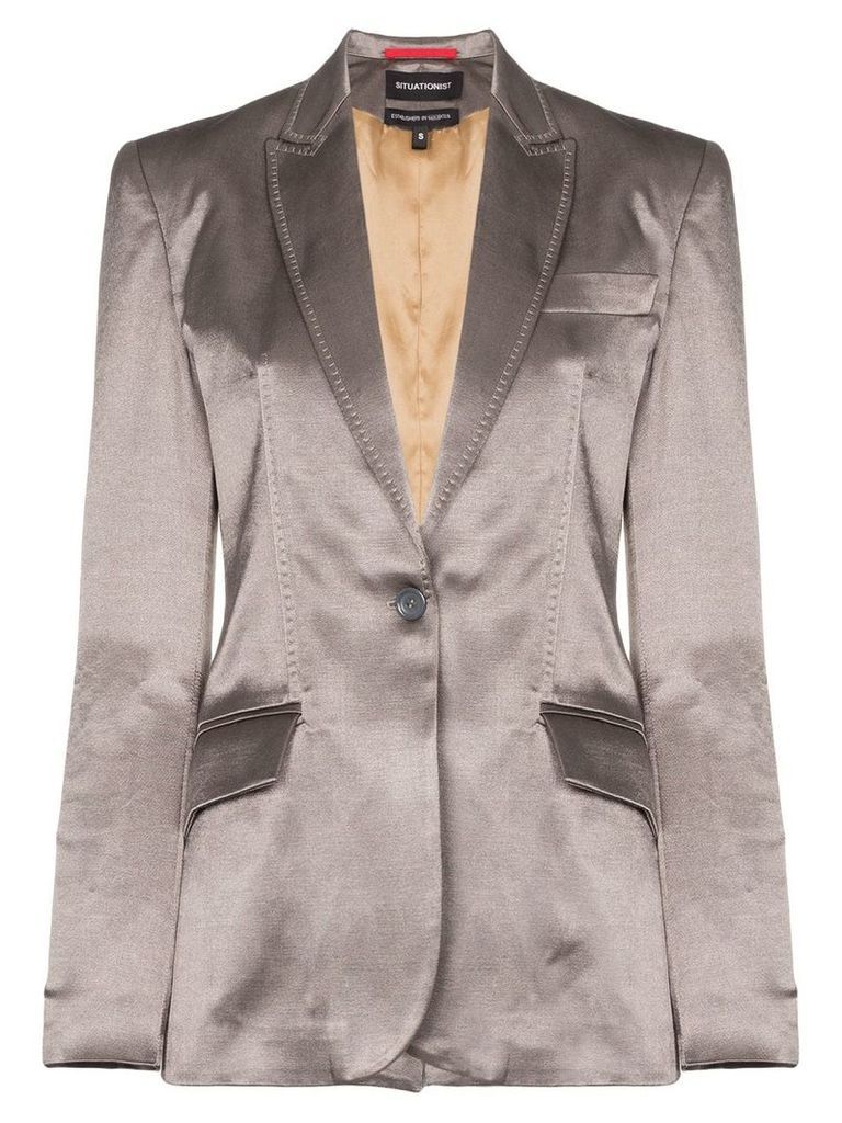 Situationist single-breasted blazer - Grey