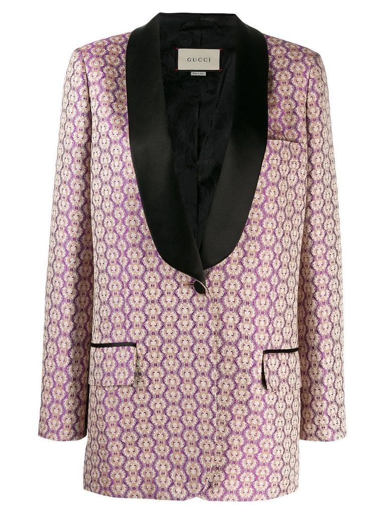 Gucci jacquard tuxedo blazer - PINK