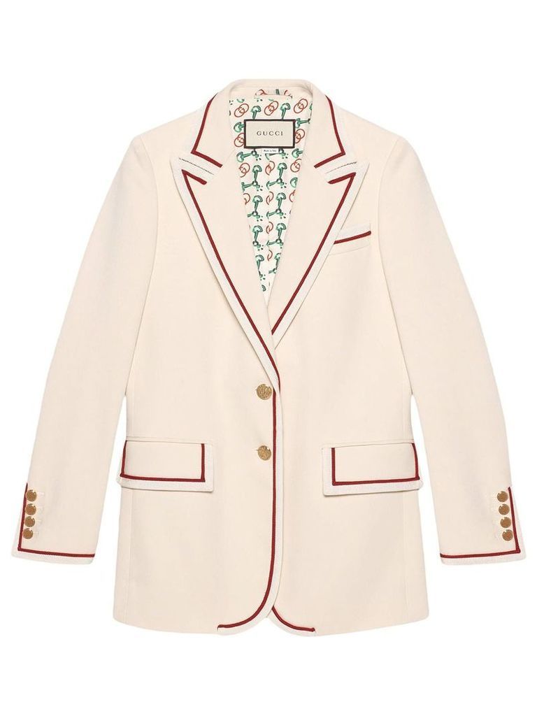 Gucci lined blazer - White