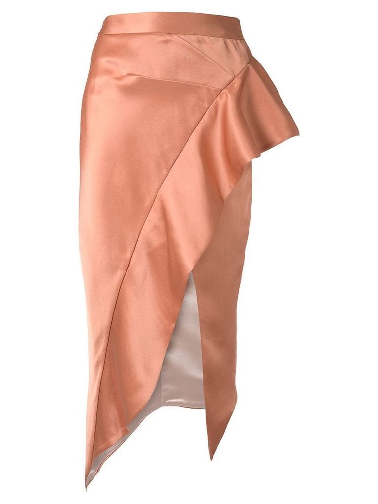 Maticevski ruffle draped skirt - ORANGE