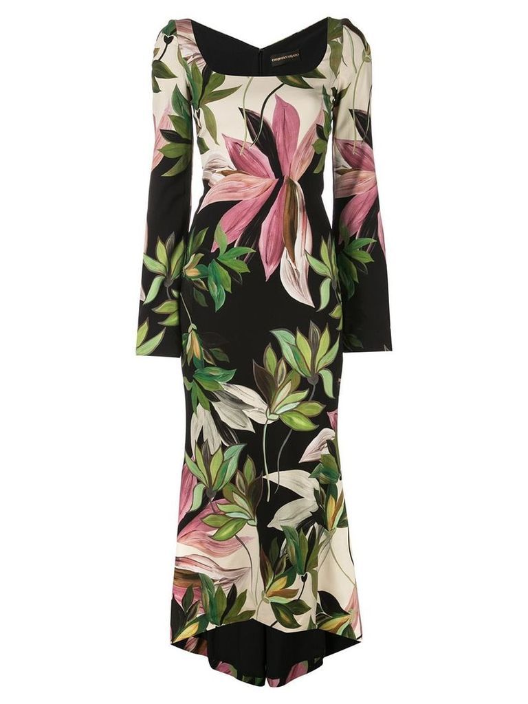 Christian Siriano Hawaiian print fitted dress - Multicolour