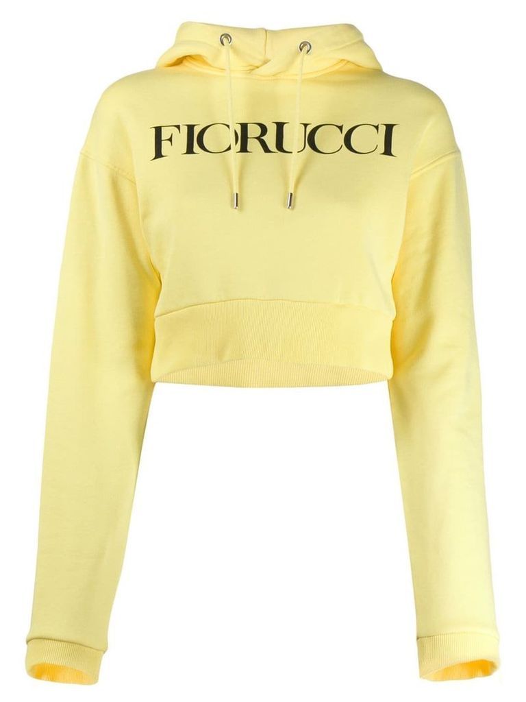 Fiorucci logo cropped hoodie - Yellow