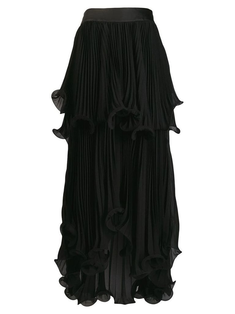Genny pleated full skirt - Black